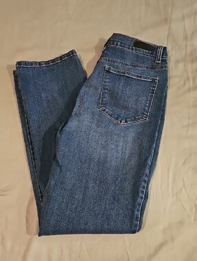 Lee Women's Straight-Leg Dark Blue Denim Jeans